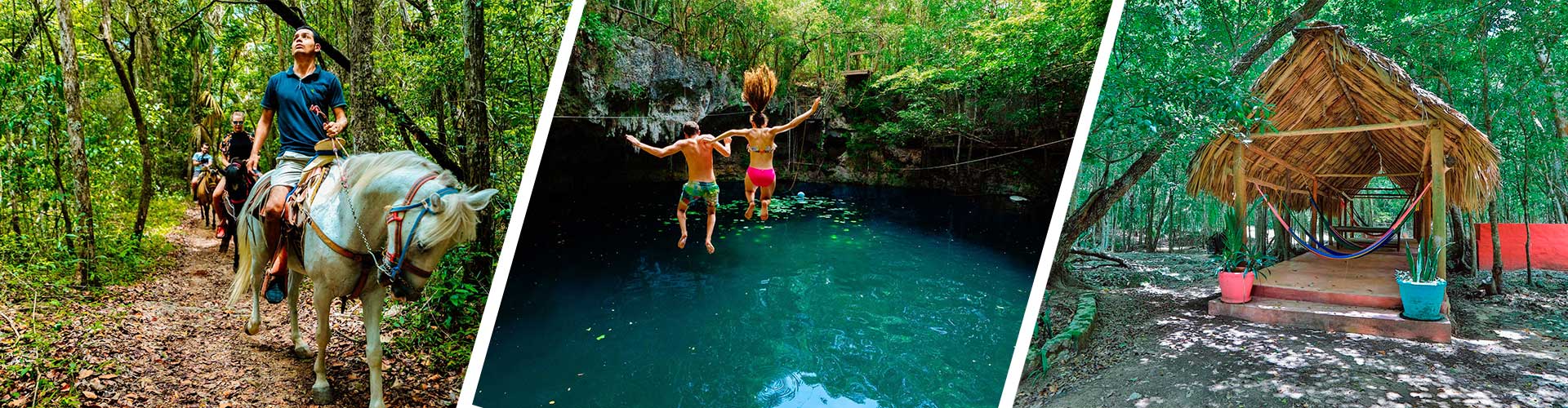 Horseback riding experience and cenotes in Cancun
